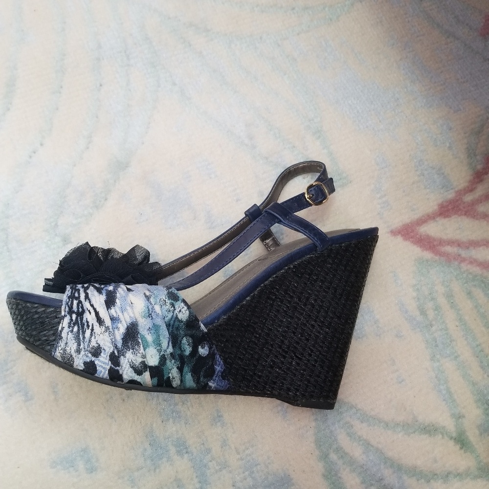 Adorable navy wedges